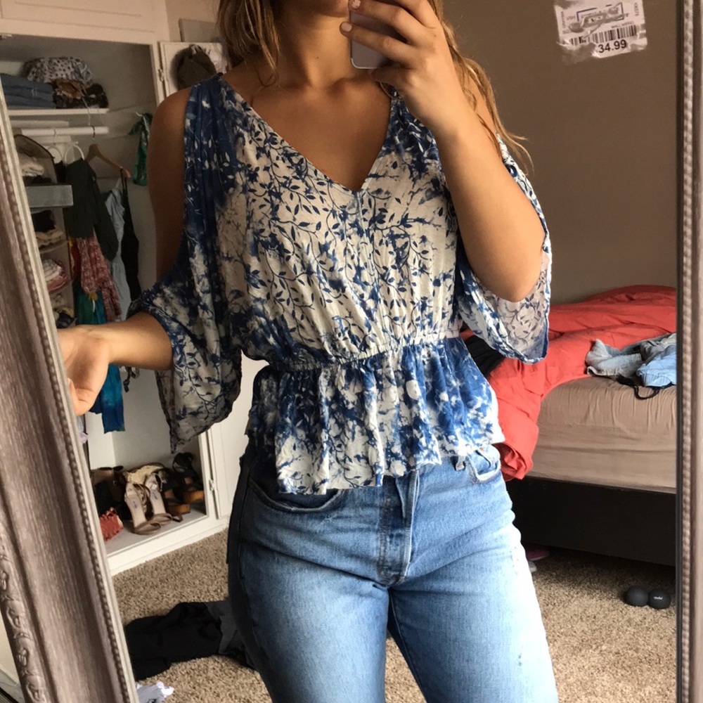 Free people flowery tee